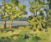 Landscape 0720-01, Sunlit park Painting by Andrei Rabodzeenko | Saatchi Art South Korea