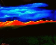 Sunrise over The Sangre Mts. Santa Fe, N.M Painting by Leon Nicholas Kalas | Saatchi Art South Korea