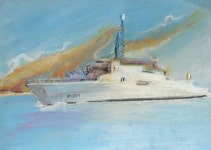Departure on M-013 Drawing by Guillermo Wright | Saatchi Art