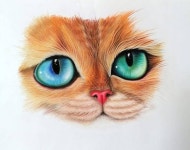 Blue & Green Drawing by Natalia Kaparuk | Saatchi Art Blue & Green Drawing