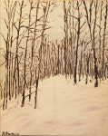 Winter Woods Painting by David Bowker | Saatchi Art
