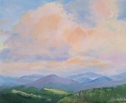 Sunrise Canfield Butte Painting by Laurie Carlson | Saatchi Art