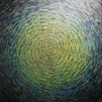 Large shine of aurora borealis Painting by Jonathan Pradillon | Saatchi Art