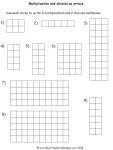 Multiplication and division as arrays 1) 2)3) 4)5) 7) 6) 8) 9) Use each array to write 2 multiplication and 2 division sentences... 