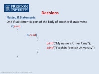 Programming In C++ Spring Semester 2013 Lecture 4 Programming In C++, Lecture 3 By Umer Rana. -  ppt download