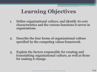 Organizational Culture, Creativity, and Innovation Chapter Copyright © 2011 Pearson Education, Inc. Publishing as Prentice Hall.... 