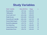 The Impact of Previous Experiences on Parent School Trust Ciara Smalls Department of Psychology University of Michigan. -  ppt... 