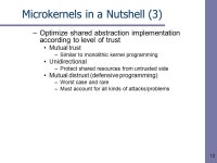 CS 443 Advanced OS David R. Choffnes, Spring 2005 Application Performance and Flexibility on Exokernel Systems M. F. Kaashoek, D.... 