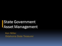 State Government Asset Management Ken Miller Oklahoma State Treasurer. -  ppt download