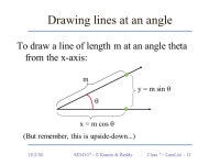 18/2/00SEM107 - © Kamin & Reddy Class 7 - LineList - 1 Class 7 - Line Drawings  The LineList data type r Recursive methods to... 