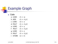 11/21/2002© 2002 Hal Perkins & UW CSEO-1 CSE 582 – Compilers Instruction Scheduling Hal Perkins Autumn ppt download