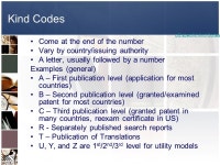 Patent Bits and Pieces October 10, Overview Types of Documents Types of Searches Parts of a Patent Types/Parts of Patent Numbers... 
