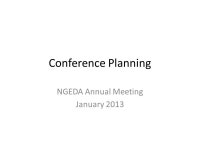 Conference Planning NGEDA Annual Meeting January ppt download