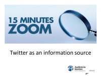 Twitter as an information source. Definition Microblog : share short messages (140 characters)... To communicate or to get... 