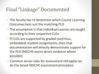 Applying the Strategies of Curriculum Alignment to Degree Programs and Courses: Assessment Principles for Improved Teaching and... 