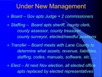 Siuslaw County Project A New County for a Bright Future – Today, Tomorrow, and Beyond! Prepared and presented by: Chief... 