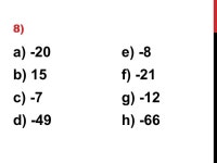 TAREFA GABARITO AULA 2A 1) a)-10h)4o) -9 b)5i)-13p) 23 c)-8j)-21q) 0 d)-4k)-2r) 1 e)-45l)-21s) -86 f)-23m)-33 g)34n) ppt download