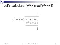 2015/4/28System Arch 2008 (Fire Tom Wada) 1 Error Correction Code (1) Fire Tom Wada Professor, Information Engineering, Univ. of... 