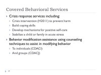 How to Implement a Medicaid Reimbursement Program for Behavioral Health and Therapeutic Services in your School District... 