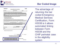 1 Refresher Training CHIP Perinatal-Labor with Delivery Changes Emergency Medical Services Certification - Form H ppt download