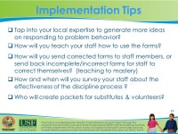 Booster/Refresher Training: Effective Discipline Procedures Benchmarks of Quality Items # 7 – ppt download