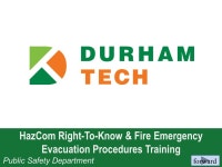 HazCom Right-To-Know & Fire Emergency Evacuation Procedures Training Public Safety Department forward. -  ppt download