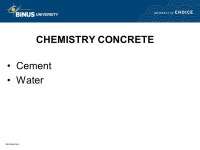 CHEMISTRY CONCRETE PERTEMUAN 05 Matakuliah: S0372 – Kimia Teknik Sipil Tahun: Ganjil 2007/ ppt download