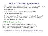 PC104 with embedded Linux Trips and Ticks S. Herb, MSC, Desy Tine Workshop, Sept ppt download