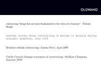 Outsourcing and Financial Institutions Three Hats: Customer, Provider, Funder 7 July ppt download