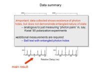 work on entangled photon holes T.B. Pittman, S.M. Hendrickson, J. Liang, and J.D. Franson UMBC ICSSUR Olomouc, June ppt download