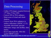 Mike Barnsley & Tristan Quaife, UWS. GLC2000, Ispra, March Estimating Land Surface Biophysical Properties using SPOT-4 VGT Mike... 
