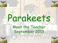 Parakeets Meet the Teacher September The admin The learning culture – pupil voice The learning environment The partnership with... 