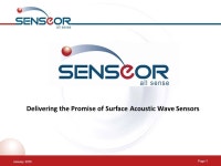 January 2010 Page 1 Delivering the Promise of Surface Acoustic Wave Sensors. -  ppt download