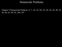 Homework Problems Chapter 9 Homework Problem: 4, 7, 10, 16, 20, 22, 28, 30, 36, 40, 52, 56, 66, 81, 84, 92, 104, ppt download