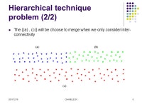 2001/12/18CHAMELEON1 CHAMELEON: A Hierarchical Clustering Algorithm Using Dynamic Modeling Paper presentation in data mining class... 