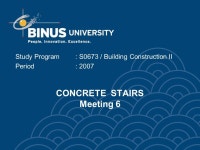 CONCRETE STAIRS Meeting 6 Study Program: S0673 / Building Construction II Period: ppt download