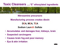 1 Your Right to Know. 2 First Generation With Chemical Overload Approximately 200 chemicals in average person’s body fat Not... 