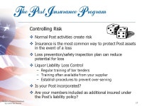 Managing Risk at Your Post The Post Insurance Program Administered by Lockton Risk Services. -  ppt download