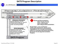 Home-Home_SATS.ppt: 11/15-16/99Figure 1 G.A. / SATS Research NASA -- FAA General Aviation R&D National General Aviation Roadmap... 