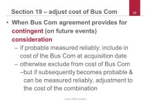 © 2011 IFRS Foundation 1 The IFRS for SMEs Topic 3.5 Section 9 Consolidated and Separate Financial Statements Section 19... 