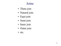 1 Relational Algebra Lecture #9. 2 Querying the Database Goal: specify what we want from our database Find all the employees who... 