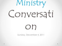 A Youth Ministry Conversati on Sunday, December 4, ppt download