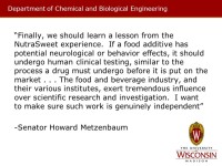 Department of Chemical and Biological Engineering HOW SAFE IS ASPARTAME? -  ppt download