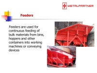 Screening and Crushing equipment. The equipment offered by LLC MetalPartner has a high degree of raw material crushing, high... 