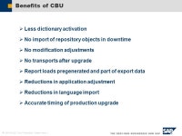 Customer- Based Upgrade SAP AG.  SAP AG 2002, Title of Presentation, Speaker Name 2 Customer Based Upgrade  Contents  Customer... 