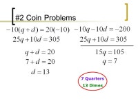 8.6 Coin and Ticket Problems CA Standard 9.0CA Standard 9.0 Two Key TermsTwo Key Terms. -  ppt download
