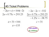 8.6 Coin and Ticket Problems CA Standard 9.0CA Standard 9.0 Two Key TermsTwo Key Terms. -  ppt download