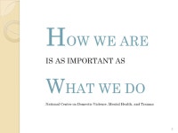 “What Happened to You?” The Traumatic Experience of Domestic Violence Rachel Ramirez Hammond, MA, MSW, LISW-S Ohio Domestic... 