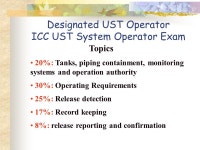 County of San Diego DEPARTMENT OF ENVIRONMENTAL HEALTH UST and Used Oil Regulations Update Ag Water Quality Research and... 