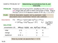 18-1 Chapter 18 Acid-Base Equilibria Acid-Base Equilibria 18.1 Acids and bases in water 18.2 Auto-ionization of water and the pH... 